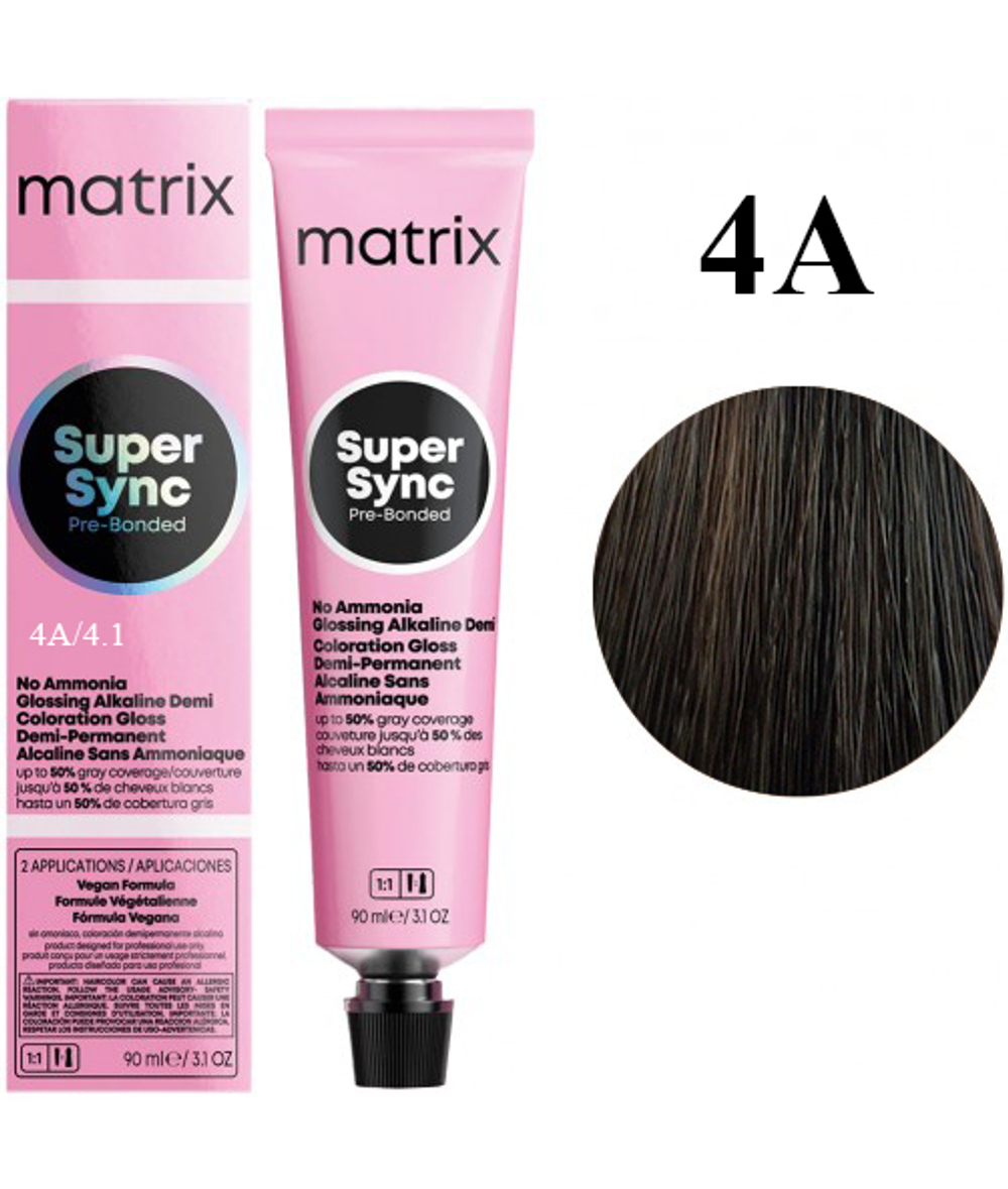 Matrix Super Sync 4A Шатен пепельный 90 мл