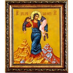 Друг друга тяготы носите. Икона на холсте.