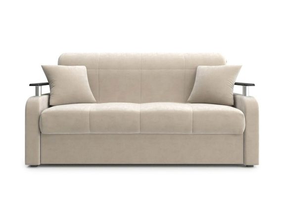 Диван Денвер 1,4 - Velutto 17 бежевый/  коричневая накладка