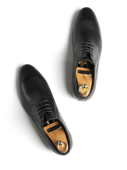 Классические туфли черного цвета на шнурках Саммер Код V526чер Vorsh