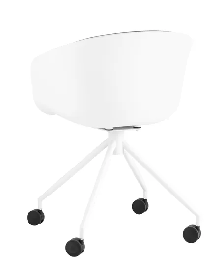 Офисный стул Hey, белый, серая рогожка