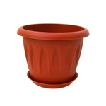 Кашпо АЛИЦИЯ D140мм 1л с поддоном Терракотовый 0,11,14х0,14м