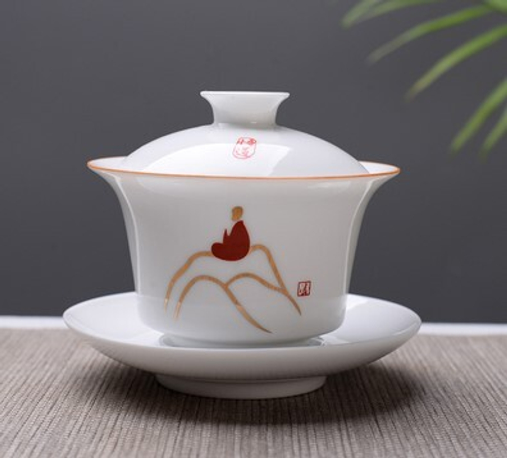 268118 Гайвань ДАО2 "Путь к знанию" 150мл, d=95мм, h=80мм, белый фарфор