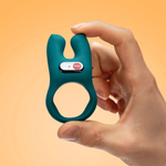 Бирюзовое эрекционное кольцо с ушками Nos (Цвет: бирюзовый)