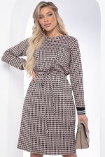 Платье "Верона" (беж/гусиная лапка) П8435 LT Collection