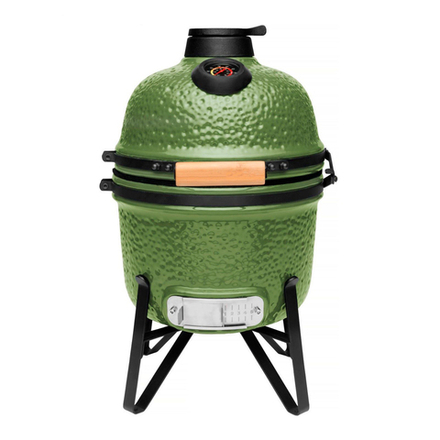 Компактный керамический уличный гриль, 41 х 36 х 57 см, зеленый