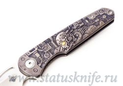 Нож TFK Flicker M398 Titanium Kolesnikov carvingфотография - 3