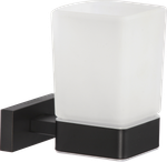 88060-C Стакан стекло "настенный" (ЧЕРНЫЙ) GANZER (20/1шт)