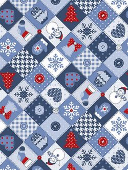 Постельное белье Сказка "Новогодний пэчворк" 2-спальный Наволочка 50х70 см 2 шт Простынь 240х215 см Пододеяльник 175х215 см, перкаль