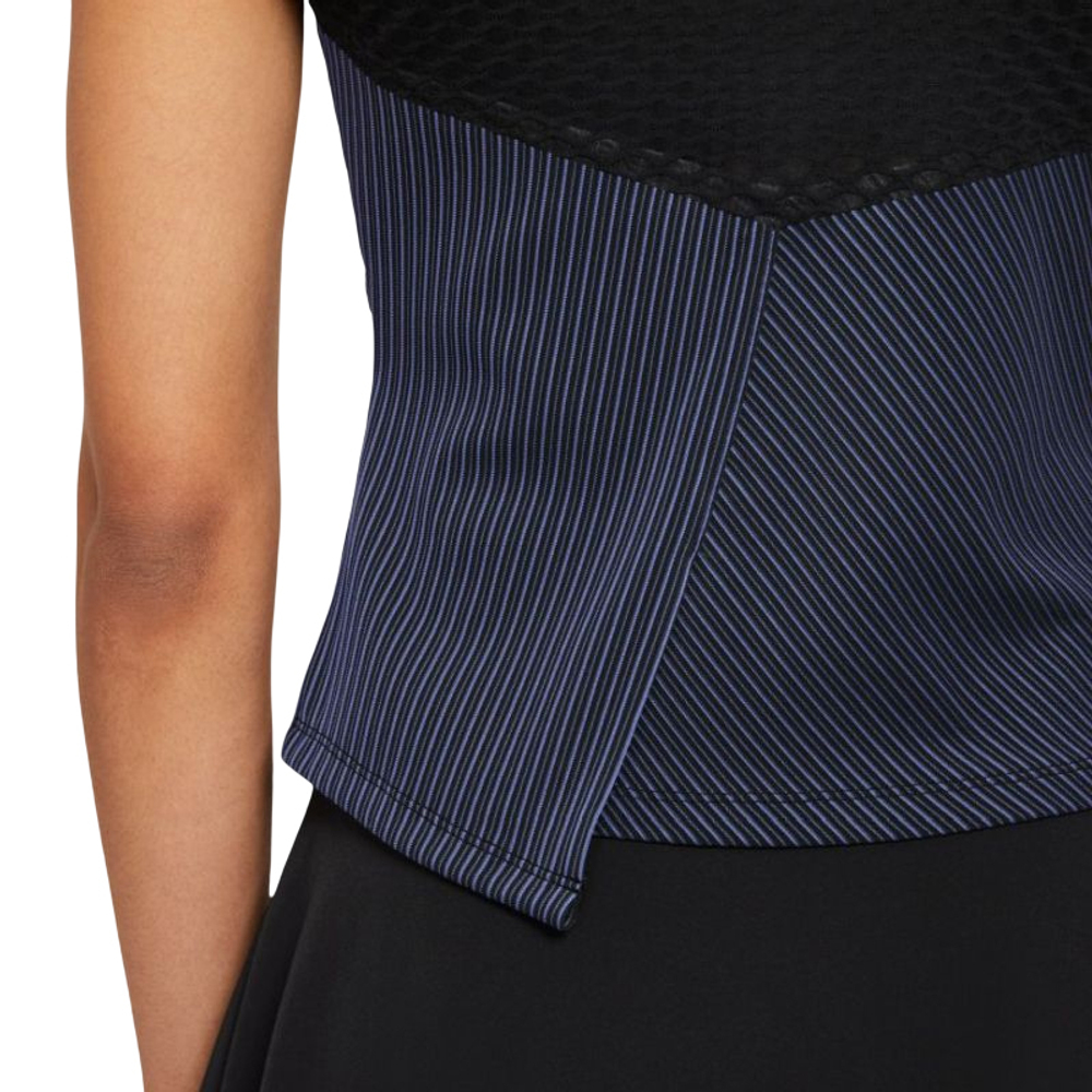 Женская футболка теннисная Nike Court Dri-Fit Advanced Slam Top W - black/white