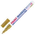 Маркер-краска лаковый (paint marker) 2 мм золотой нитро-основа алюминиевый корпус BRAUBERG PROFESSIONAL PLUS (12 штук в упаковке)