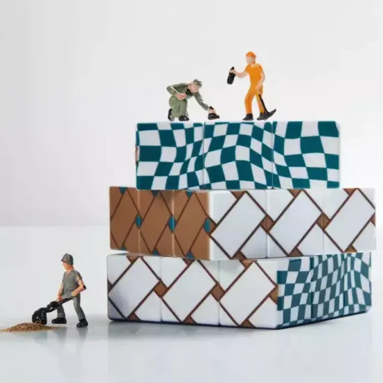 Хромированный ремешок Pitaka Dreamland для Apple Watch (лестница / мозаика)