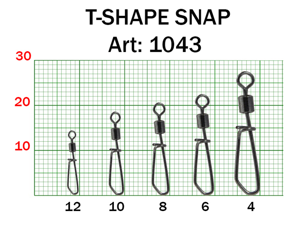 Вертлюжок Fish Season 1043 с Т-образной застежкой 