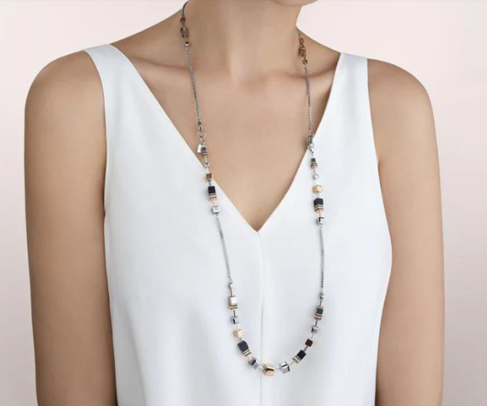 Колье-трансформер 4-in-1 сотуар Coeur de Lion Rosegold-Silver 5008/10-1631