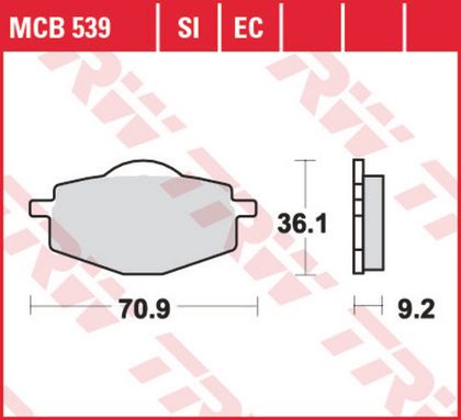 Колодки тормозные дисковые TRW MCB539SI