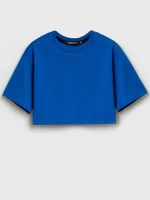 Футболка детская оверсайз укороченная базовая