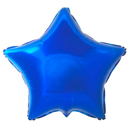 К 18 Звезда Синий в упаковке / Star Blue / 1 шт /, Фольгированный шар Е58