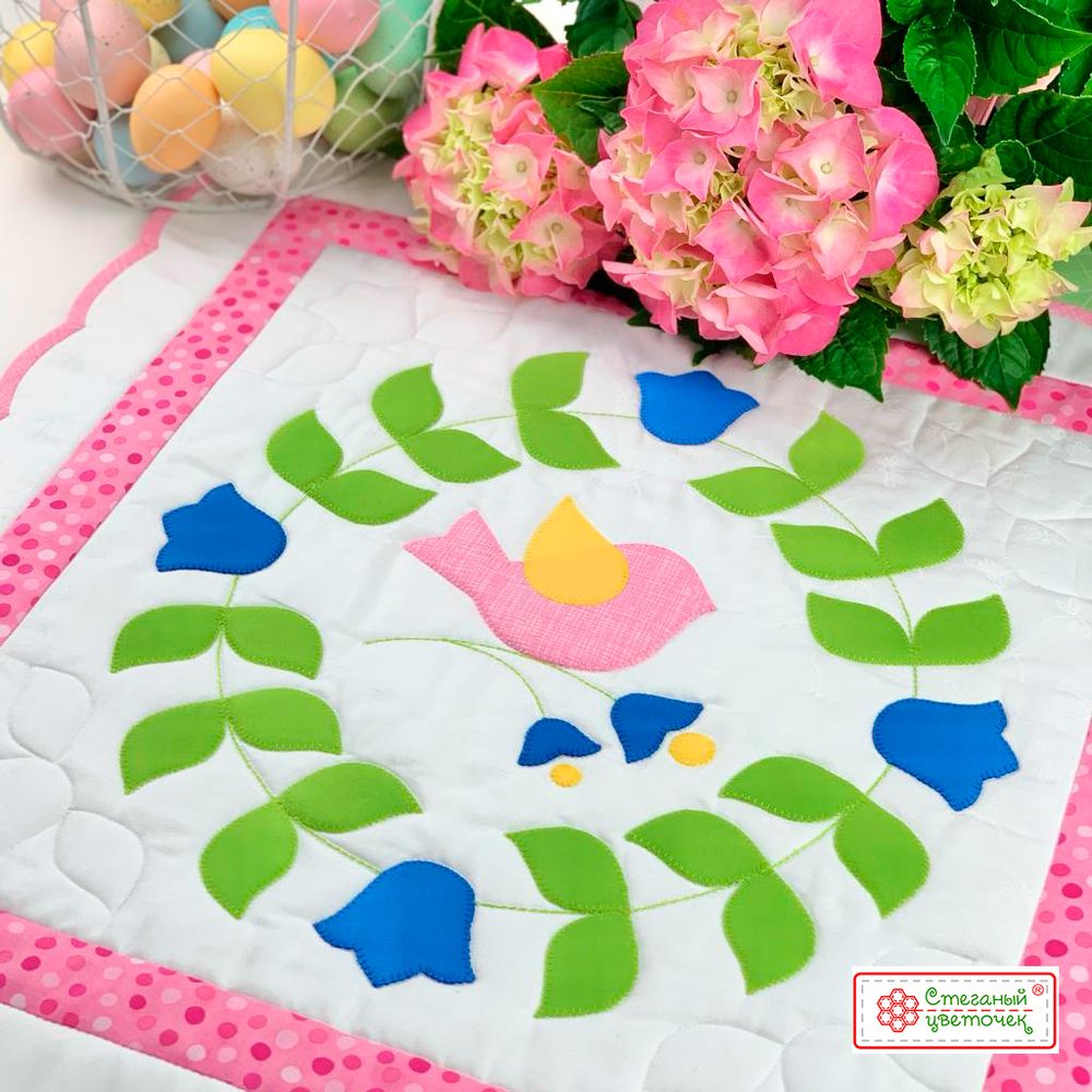 Шаблон для стежки  и аппликации "Птички" (арт. T48)