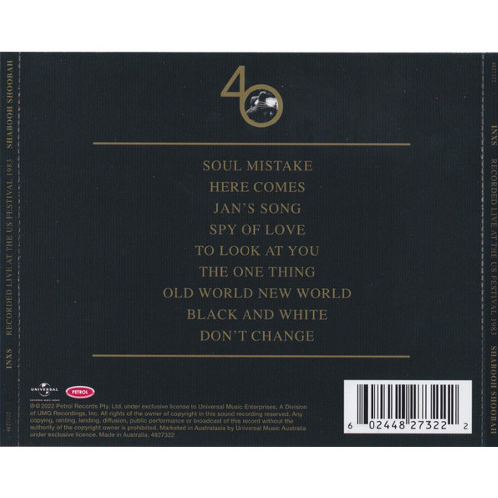 INXS / Shabooh Shoobah Recorded Live At The US Festival 1983 (CD)