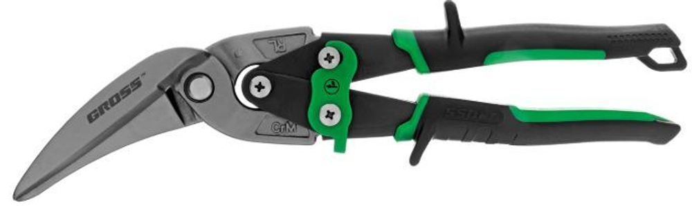 Ножницы по металлу Gross, 270мм, прямой и правый проходной рез