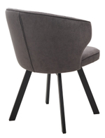 Стул М-City DISAUR Скат (Skat) поворотный на поворотный на 360 градусов, B28 темно-серый, Велюр, Черный каркас