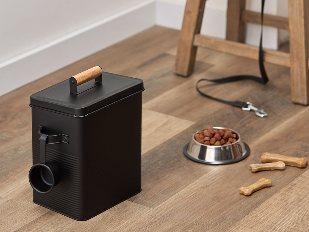 Банка для хранения универсальная Irmel, 6,2 л, с ложкой, графит