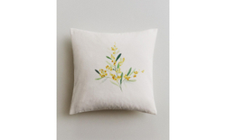 Zara Home наволочка декоративная из хлопка, молочный, 45x45 см