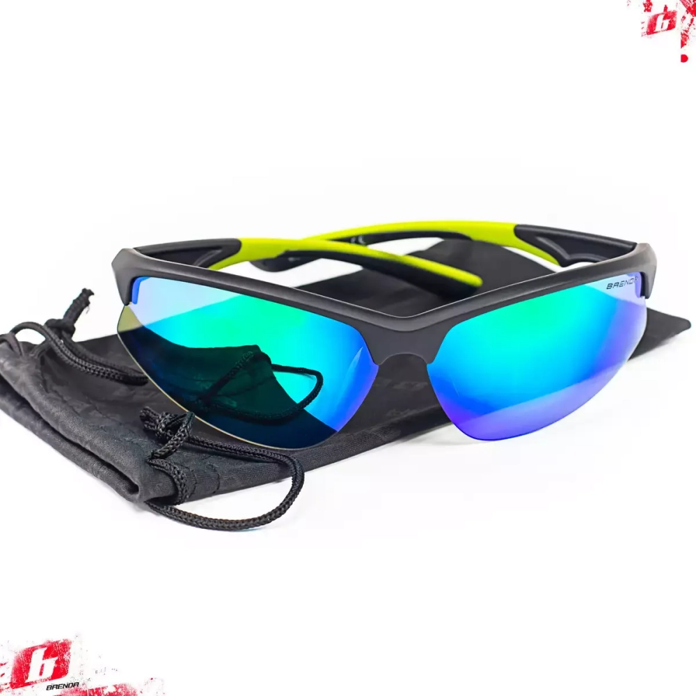 Очки BRENDA мод. SP8001 C1 m.black-green revo