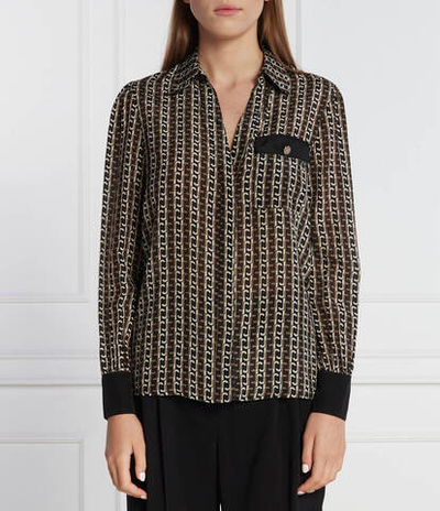 Шелковая рубашка Liu Jo - коричневый(CF3300 T3598)