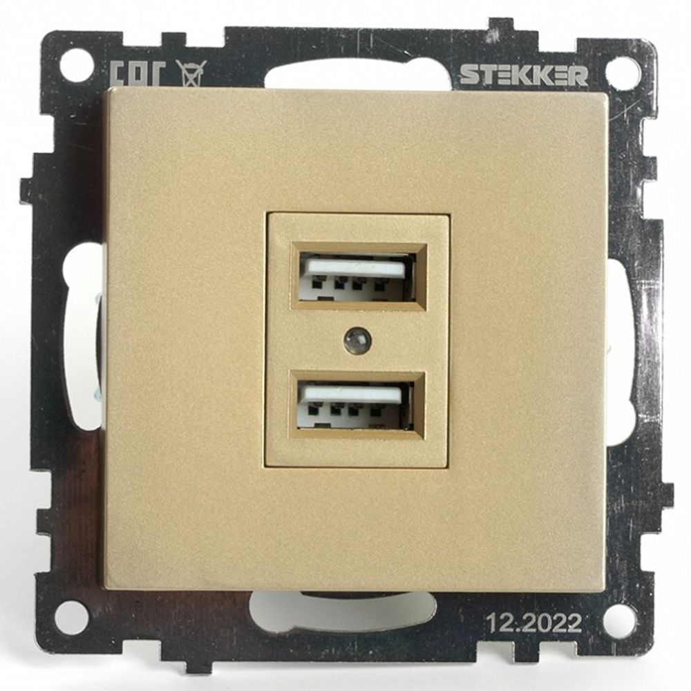 Розетка USB type A без рамки Stekker Катрин 49229