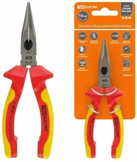 Круглогубцы диэлектрические, 160 мм, 1000 В, CR-V, «ЭкспертЭлектрик» TDM SQ1010-0106