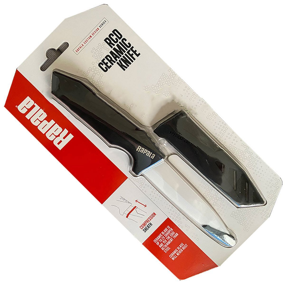 Нож туристический разделочный Rapala RCD Ceramic Utility, длина лезвия - 11,5см, длина рукояти - 10см