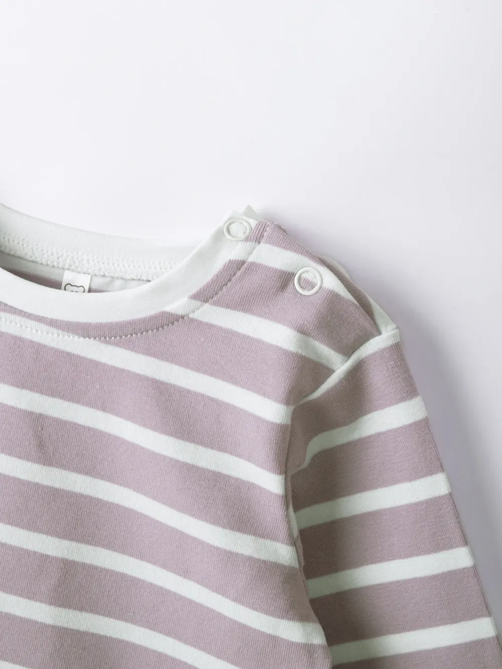 Лонгслив "Полоска Пепельная роза" 0+