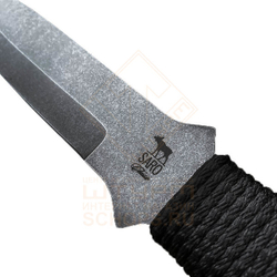 Нож Саро Шанс AUS-6 шнур, Black/Stonewash