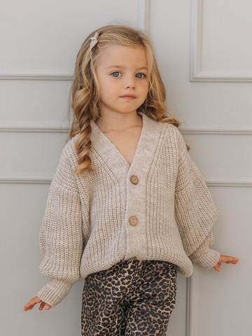 Кардиган oversize, Бежевый