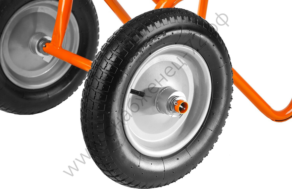 СИБИН СТ-22, 110 л, 200 кг, двухколесная, оцинкованная сталь, строительная тачка (39905)