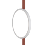 DK5567-WH+BK Cветильник для трека-ремня Belty, серия Flow, со светодиодом, D168*H29.5мм, 48V DC, 10W, RA90, 120°, 3000K, IP20, белый с черным, алюминий