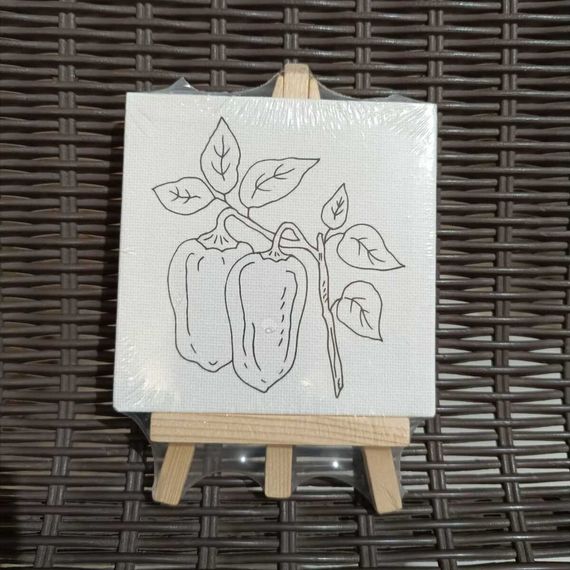 Kətan molbert şəkilli 2 10x10 sm