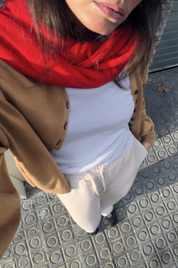 ZARA БРЮКИ ИЗ ТРИКОТАЖА ИНТЕРЛОК С ЭФФЕКТОМ ПОТЕРТОСТИ, ЭКРЮ