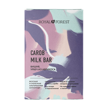 Шоколад из кэроба Royal Forest Carob Milk bar, вишня, 50 г