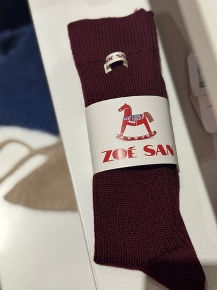 Шерстяные носки бордового цвета