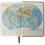 Ежедневник полудатированный А5 (148х218 мм) BRAUBERG "Alligator", под кожу, 208 л., коричневый, 124986