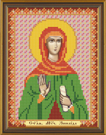 Ткань с рисунком  "Нова Слобода" №1 для вышивания бисером, 13 см х 17 см