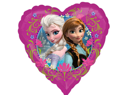 A 18 Сердце Холодное сердце / Frozen Heart S60 / 1 шт /, Фольгированный шар Ж031