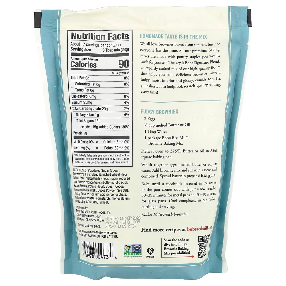 Bob's Red Mill, Fudgy, смесь для выпечки брауни, 397 г (14 унций)