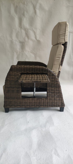 Кресло реклайнер плетеное из ротанга Гранд Патио «Grand Patio» — Шоколад
