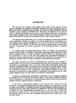 Environmental assessments for effective water quality management planning | Norbert Dee; N.L. Drobny