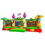 Коммерческий надувной батут «Зверята на радуге», без горки, 7*5*2,8 м