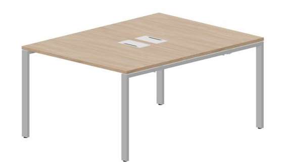 Составной стол Strike на 2 рабочих места 1180х1566х750мм (2 металлических аутлета)