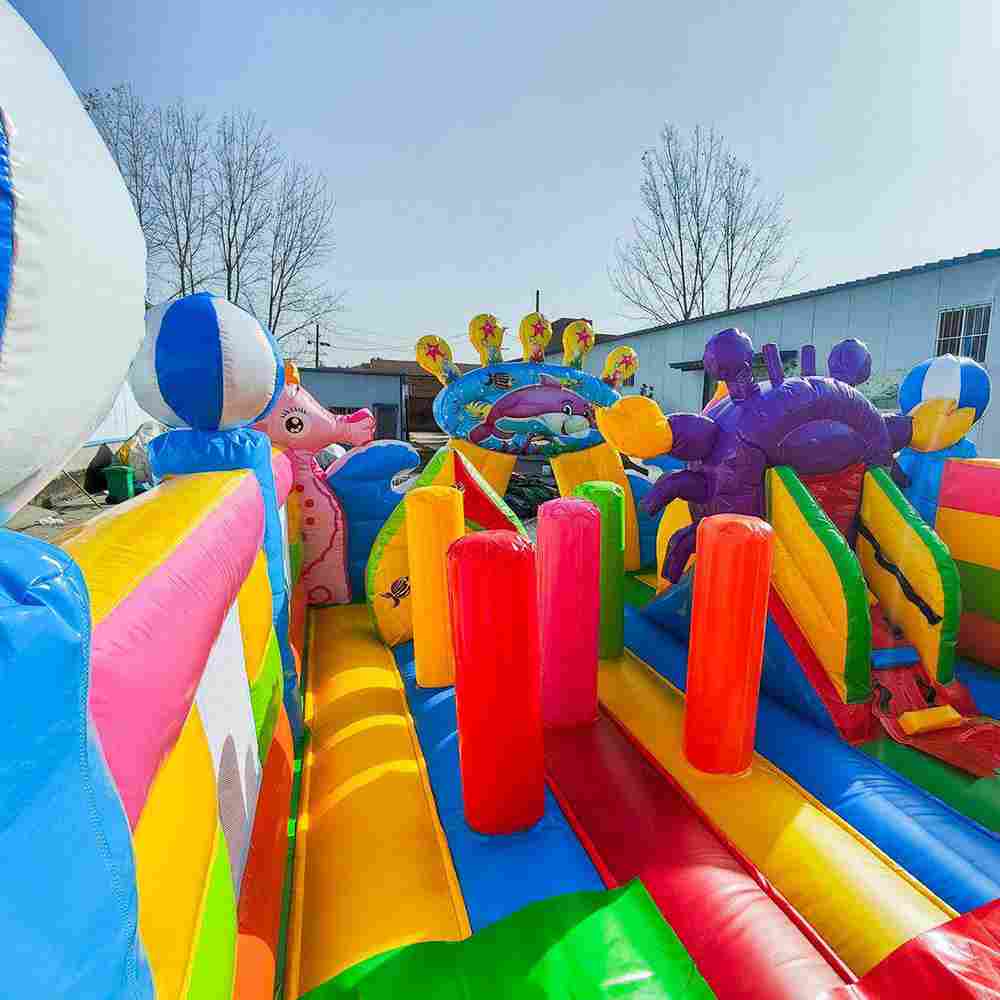 Коммерческий надувной батут «В гостях у дельфинов 2», 10*5*5 м